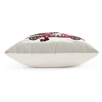 North Pole Trading Co. Truck Dog Square Throw Pillow