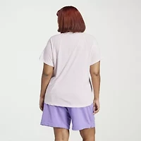 adidas Womens Plus Crew Neck Short Sleeve Active T-Shirt