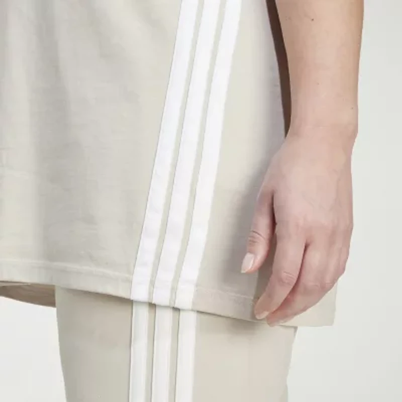 adidas Womens Plus Crew Neck Short Sleeve Active T-Shirt