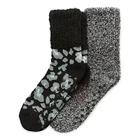 Cozy Crew Womens Multi-Pack 2 Pair Slipper Socks