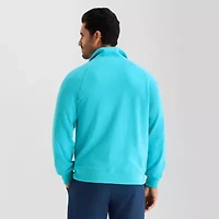 Xersion French Terry Mens Long Sleeve Active Quarter-Zip Pullover