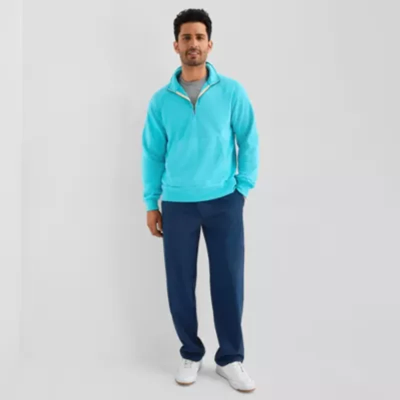 Xersion French Terry Mens Long Sleeve Active Quarter-Zip Pullover