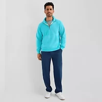 Xersion French Terry Mens Long Sleeve Active Quarter-Zip Pullover