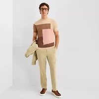 J. Ferrar Mens Short Sleeve Mock Neck Top