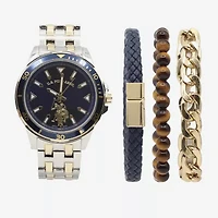 U.S. Polo Assn. Mens Two Tone 4-pc. Watch Boxed Set Usc20295jc