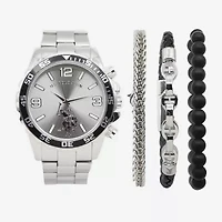 U.S. Polo Assn. Mens Silver Tone 4-pc. Watch Boxed Set Usc20296jc