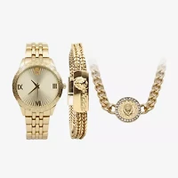 Geneva Mens Gold Tone 3-pc. Watch Boxed Set Mac7140jc