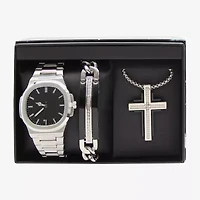 Geneva Mens Gray 3-pc. Watch Boxed Set Mac7142jc