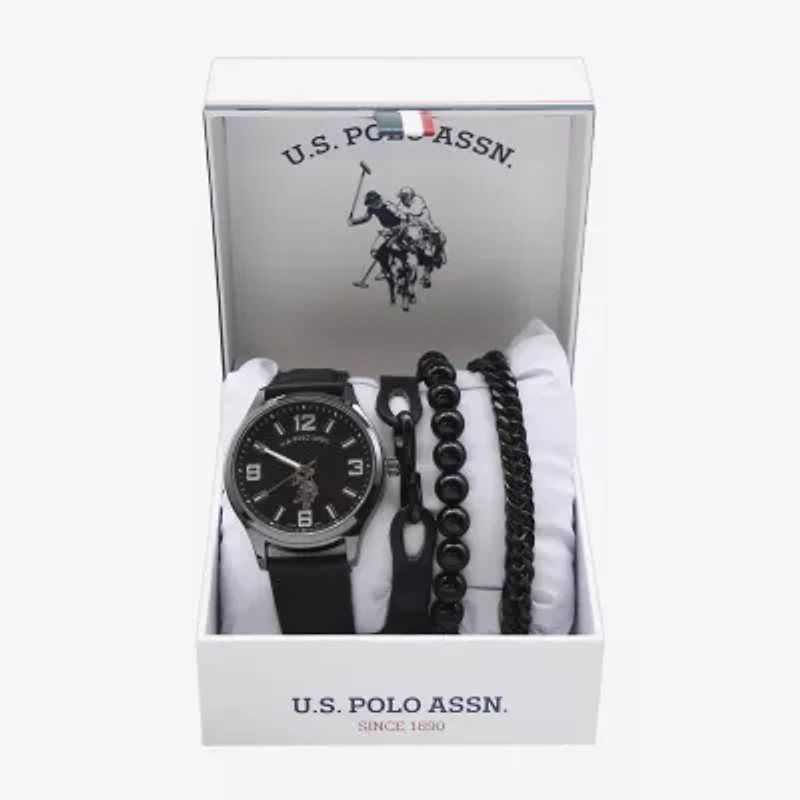 U.S. Polo Assn. Mens Black Strap Watch Usc20247jc