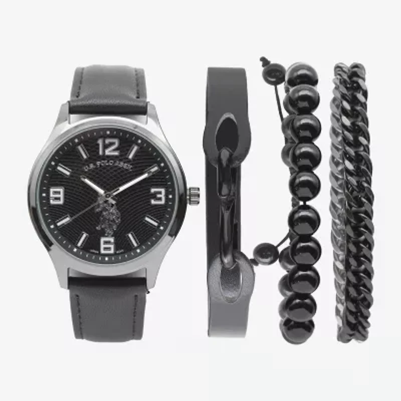 U.S. Polo Assn. Mens Black Strap Watch Usc20247jc
