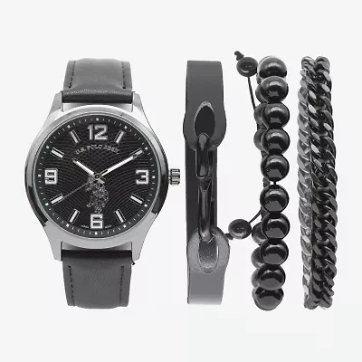 U.S. Polo Assn. Mens Black Strap Watch Usc20247jc
