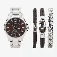 U.S. Polo Assn. Mens Silver Tone Strap Watch Usc20249jc