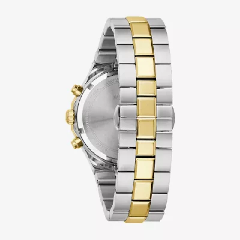 Bulova Prestige Mens Chronograph Two Tone Stainless Steel Bracelet Watch 98b450