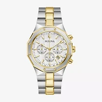 Bulova Prestige Mens Chronograph Two Tone Stainless Steel Bracelet Watch 98b450