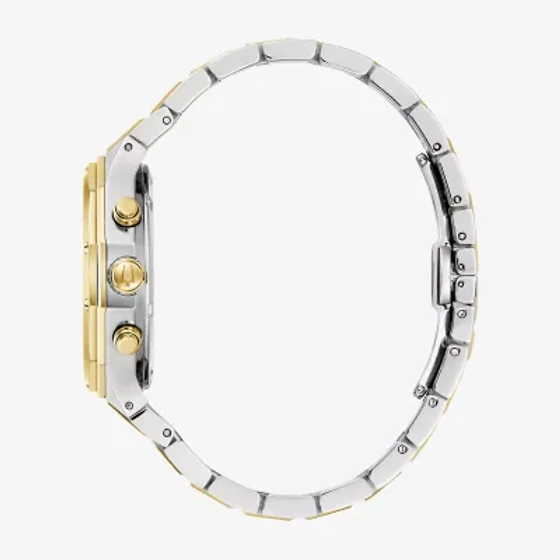 Bulova Prestige Mens Chronograph Two Tone Stainless Steel Bracelet Watch 98b450