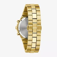Bulova Prestige Mens Chronograph Gold Tone Stainless Steel Bracelet Watch 97b232