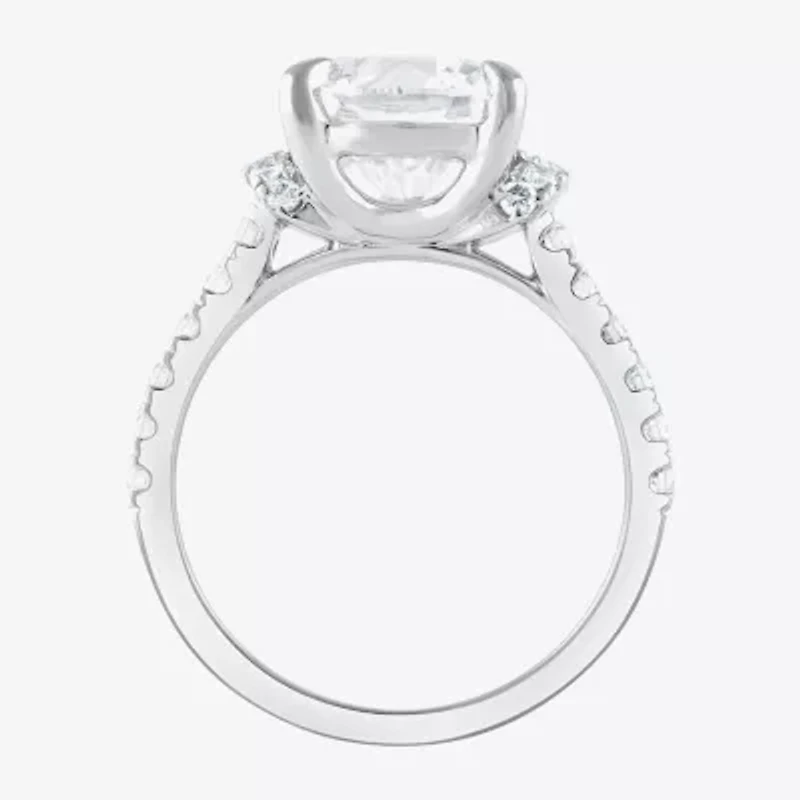 Signature By Modern Bride (F / Vs2) Womens 4 1/2 CT. T.W. Lab Grown White Diamond 14K Gold Round Side Stone Engagement Ring
