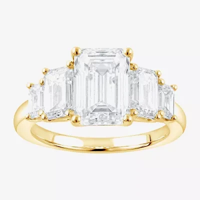 Signature By Modern Bride (F / Vs2) Womens 5 1/7 Ct. T.W. Lab Grown White Diamond 14K Gold 5-Stone Engagement Ring