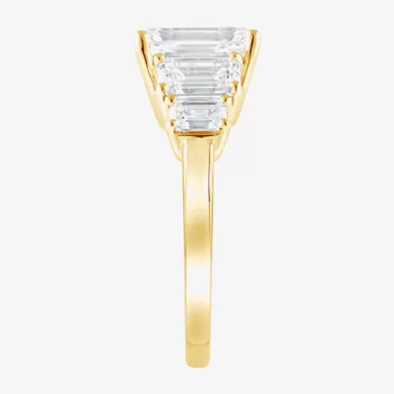 Signature By Modern Bride (F / Vs2) Womens 5 1/7 Ct. T.W. Lab Grown White Diamond 14K Gold 5-Stone Engagement Ring