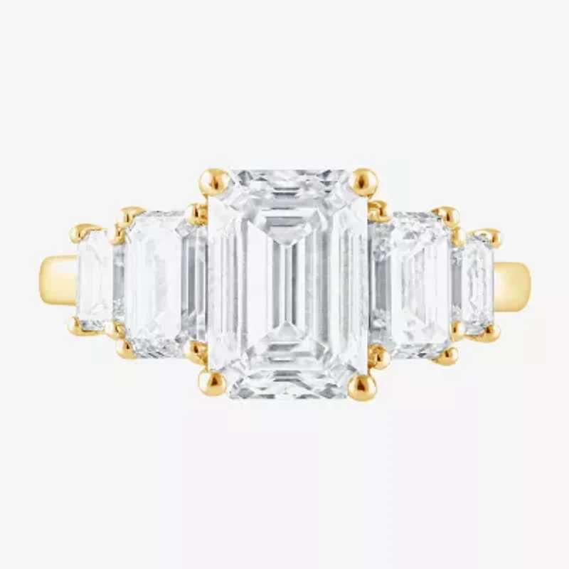 Signature By Modern Bride (F / Vs2) Womens 5 1/7 Ct. T.W. Lab Grown White Diamond 14K Gold 5-Stone Engagement Ring