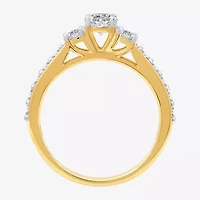 (H-I, I1) Womens 1 CT. T.W. Lab Grown White Diamond 14K Gold Over Silver Engagement Ring