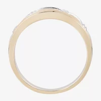 (F / Vs2) Mens 7MM 1/4 CT. T.W. Lab Grown White Diamond 10K Gold Round Wedding Band