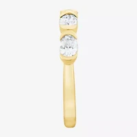 (F / Vs2) Womens 1 CT. T.W. Lab Grown White Diamond 10K Gold 5-Stone Band