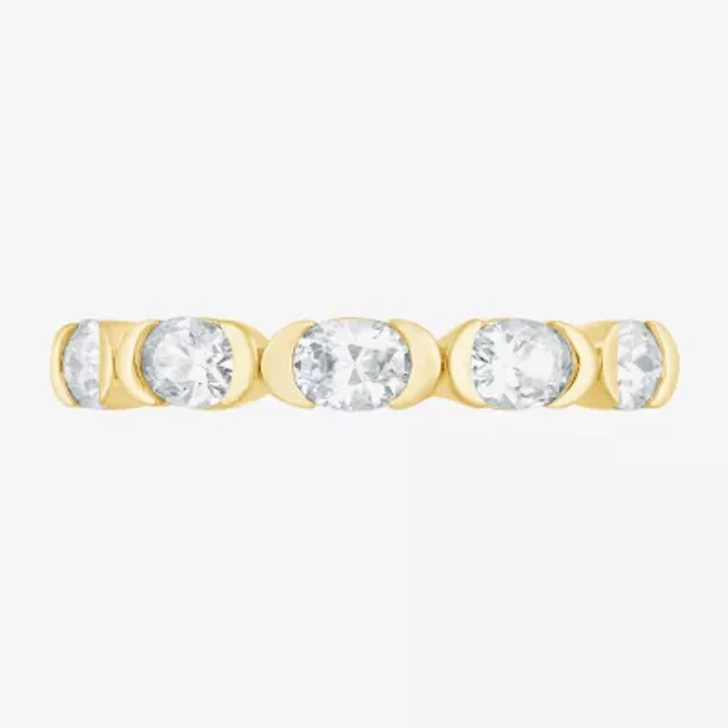 (F / Vs2) Womens 1 CT. T.W. Lab Grown White Diamond 10K Gold 5-Stone Band