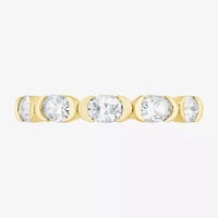 (F / Vs2) Womens 1 CT. T.W. Lab Grown White Diamond 10K Gold 5-Stone Band
