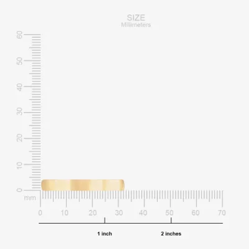 Womens 4MM 10K Gold Wedding Band