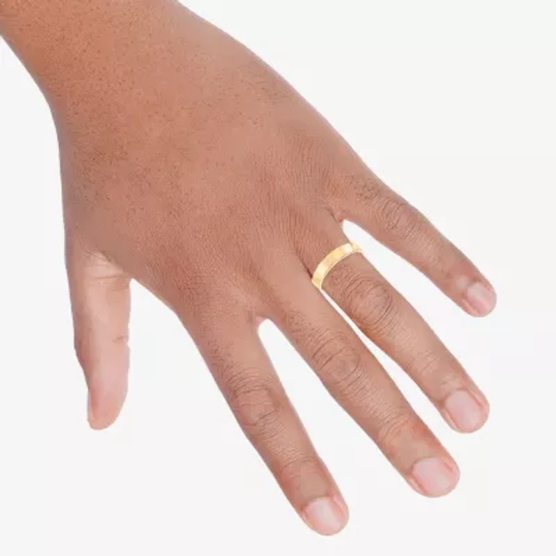 Mens 4MM 10K Gold Wedding Band