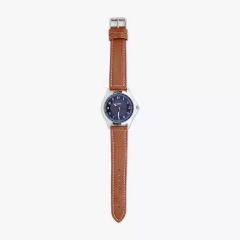 Geneva Mens Brown Strap Watch Mac5175jc