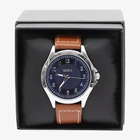 Geneva Mens Brown Strap Watch Mac5175jc