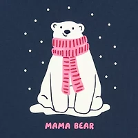 North Pole Trading Co. Polar Bear Womens Crew Neck Long Sleeve 2-pc. Matching Family Pajama Sets
