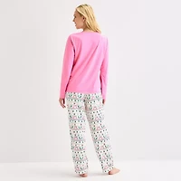 North Pole Trading Co. Very Merry Fairisle Womens Crew Neck Long Sleeve 2-pc. Matching Family Tall Pajama Sets