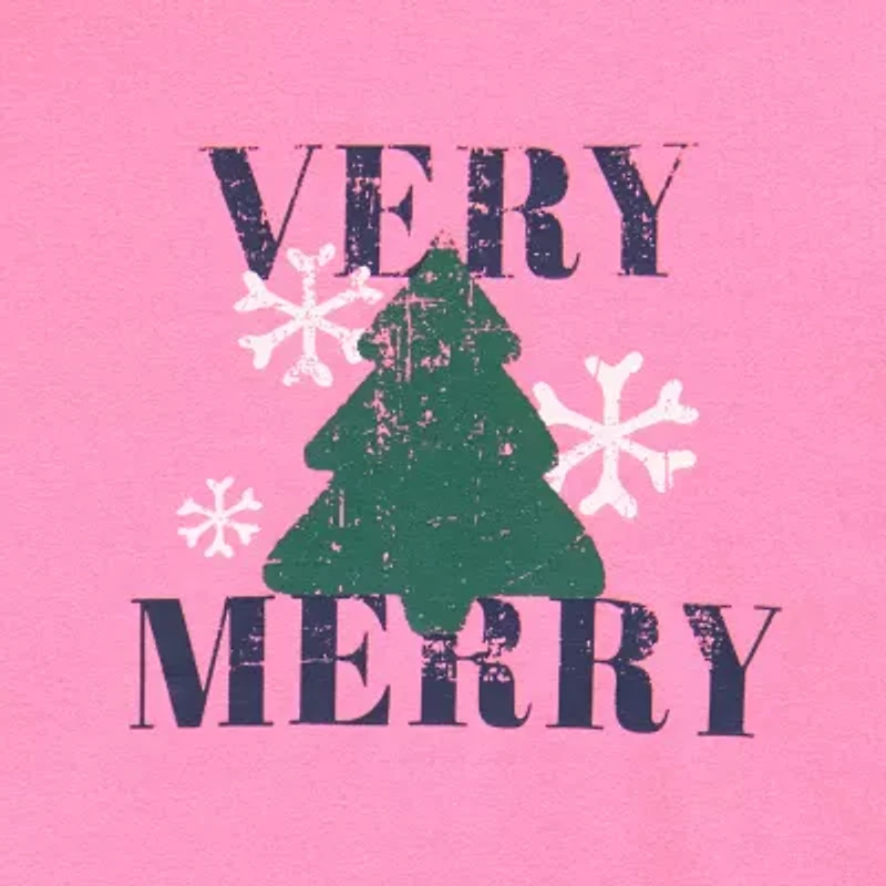 North Pole Trading Co. Very Merry Fairisle Womens Crew Neck Long Sleeve 2-pc. Matching Family Tall Pajama Sets
