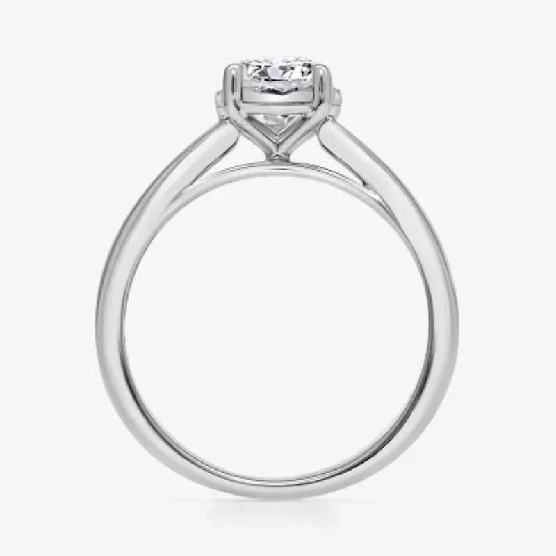 I / Si2) Womens CT. T.W. Lab Grown White Diamond Sterling Silver Round Solitaire Engagement Ring