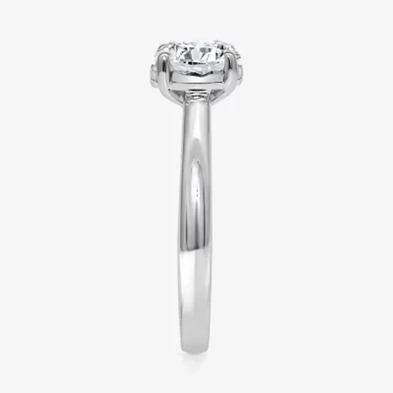 I / Si2) Womens CT. T.W. Lab Grown White Diamond Sterling Silver Round Solitaire Engagement Ring