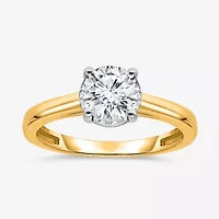 I / Si2) Womens CT. T.W. Lab Grown White Diamond Sterling Silver Round Solitaire Engagement Ring