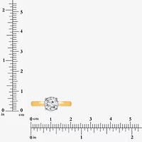 I / Si2) Womens CT. T.W. Lab Grown White Diamond 14K Gold Over Silver Round Solitaire Engagement Ring