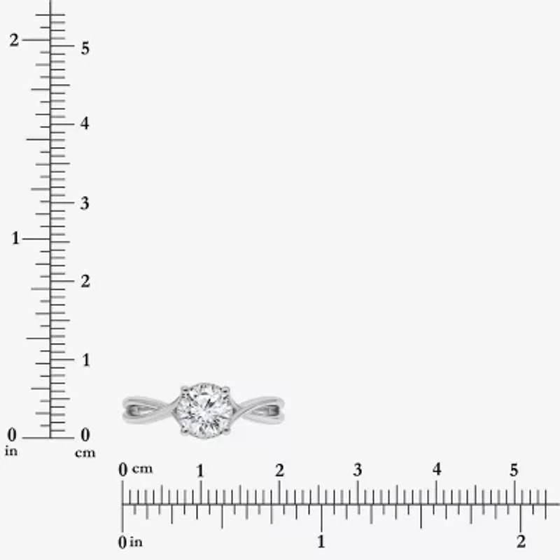 I / Si2) Womens CT. T.W. Lab Grown White Diamond Sterling Silver Round Solitaire Engagement Ring