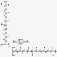 I / Si2) Womens CT. T.W. Lab Grown White Diamond Sterling Silver Round Solitaire Engagement Ring