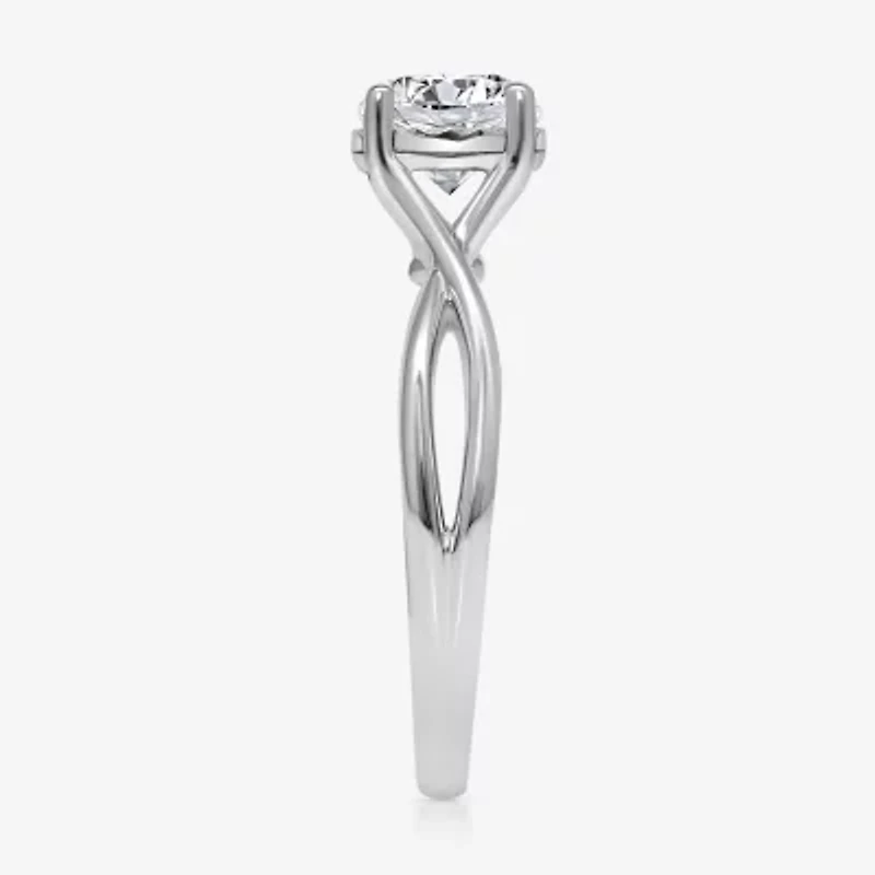 I / Si2) Womens CT. T.W. Lab Grown White Diamond Sterling Silver Round Solitaire Engagement Ring
