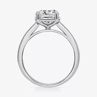 (I / Si2) Womens 2 CT. T.W. Lab Grown White Diamond 14K Gold Over Silver Round Solitaire Engagement Ring