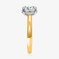 (I / Si2) Womens 2 CT. T.W. Lab Grown White Diamond 14K Gold Over Silver Round Solitaire Engagement Ring