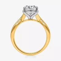 (I / Si2) Womens 2 CT. T.W. Lab Grown White Diamond Sterling Silver Round Solitaire Engagement Ring