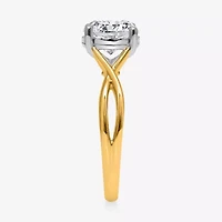 (I / Si2) Womens 2 CT. T.W. Lab Grown White Diamond Sterling Silver Round Solitaire Engagement Ring