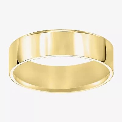 Mens 6MM 14K Gold Wedding Band