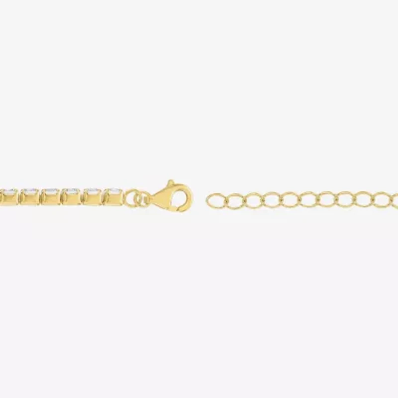 Yes, Please! Womens Lab Created White Sapphire Sterling Silver Tennis Bracelet