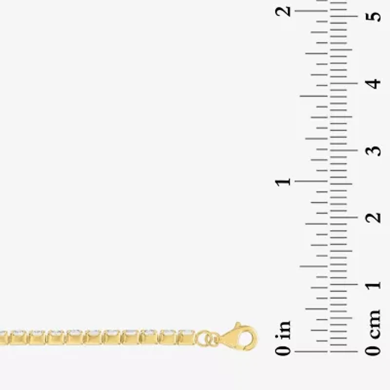 Yes, Please! Womens Lab Created White Sapphire Sterling Silver Tennis Bracelet